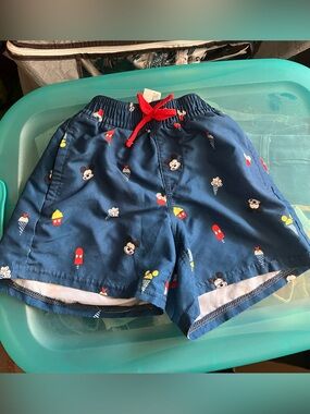Boys Disney Mickey Mouse and Icecream Swim Trunks